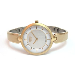 Boccia Titanium Bangle style watch w/Gold plating - 3164-05